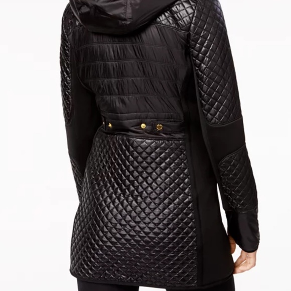 NWOT Michael Kors Quilted Knit-Panel Puffer Coat XL - Picture 2 of 10